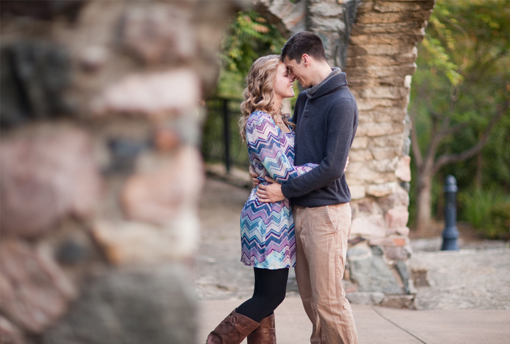 Engaged Couple in Shadyside Park Anderson Indiana - Grand Haven Michigan Wedding Photographer - Toni Jay Photography