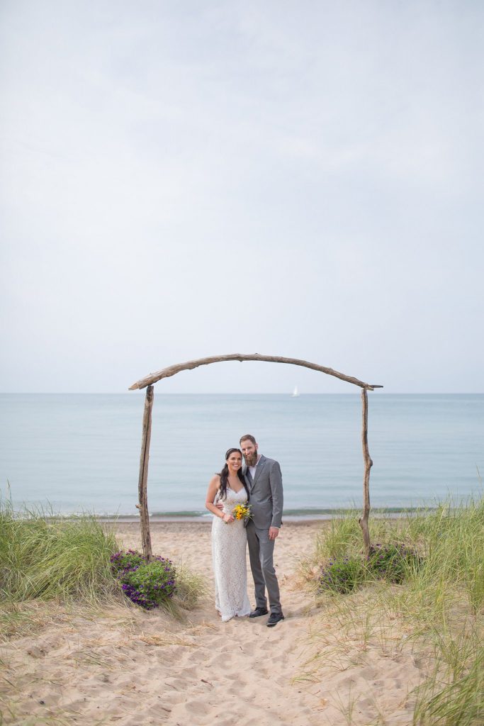 Jonathan + Keli | New Buffalo, MI Private Beach Elopement | Wedding | Toni Jay Photography