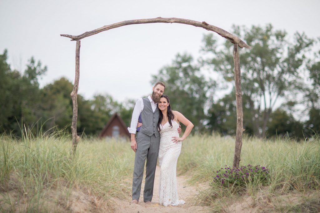 Jonathan + Keli | New Buffalo, MI Private Beach Elopement | Wedding | Toni Jay Photography